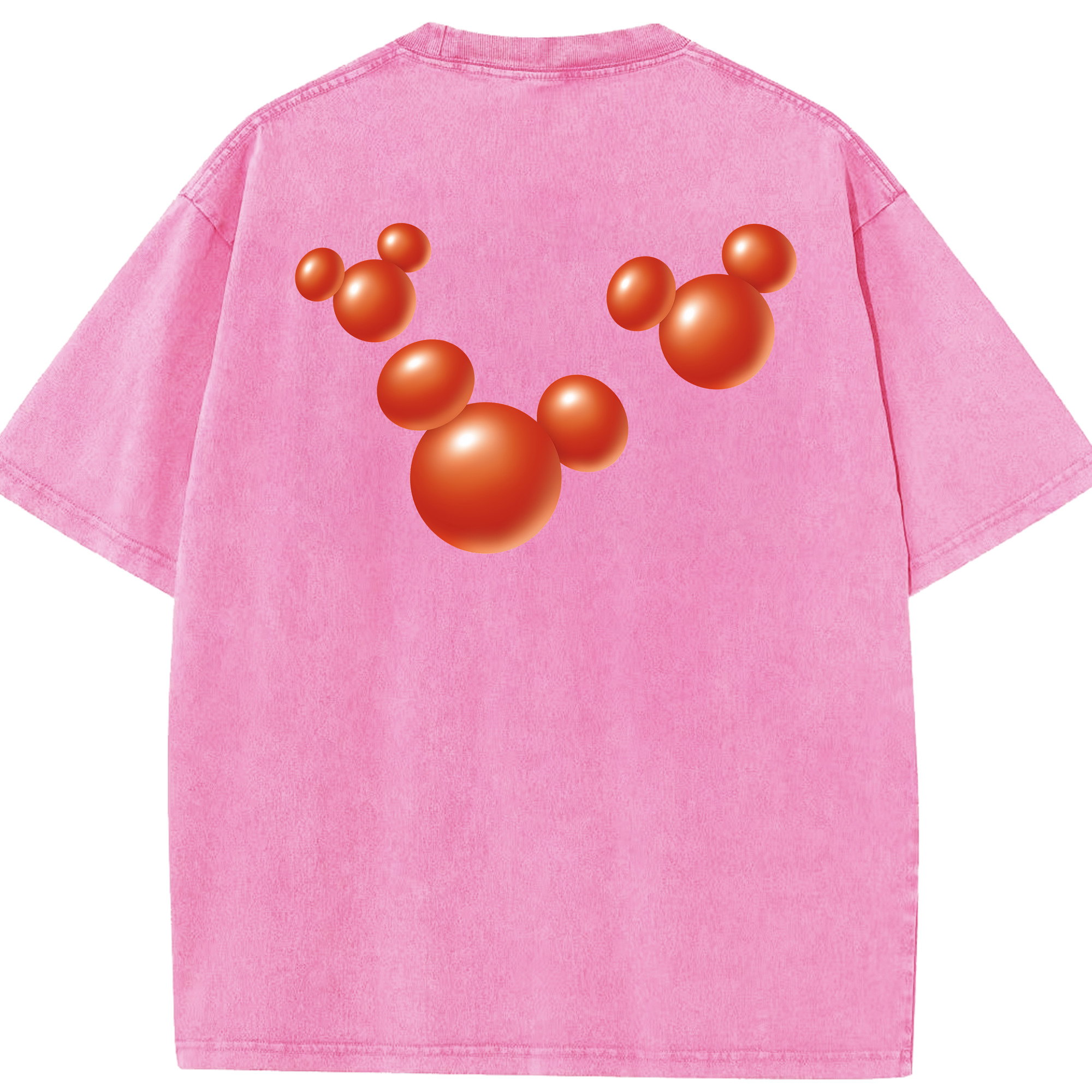 （画像用） ミッキーマウス Mickey Mouse 綿100% ヴィンテージ風 半袖Tシャツ（背面プリント）
